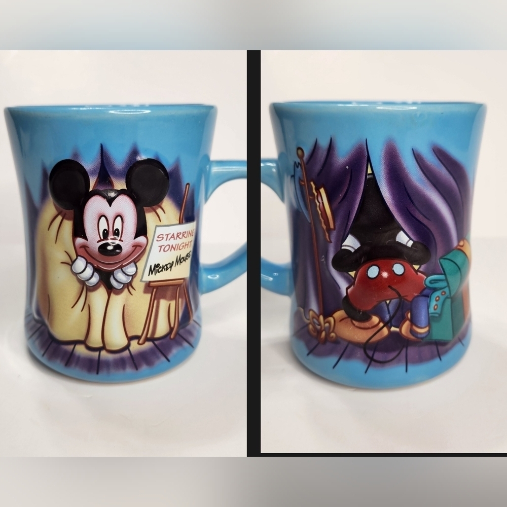 Disney Mug Cup 3D Mickey Mouse Theater Starring Tonight Coffee Tea Collectible